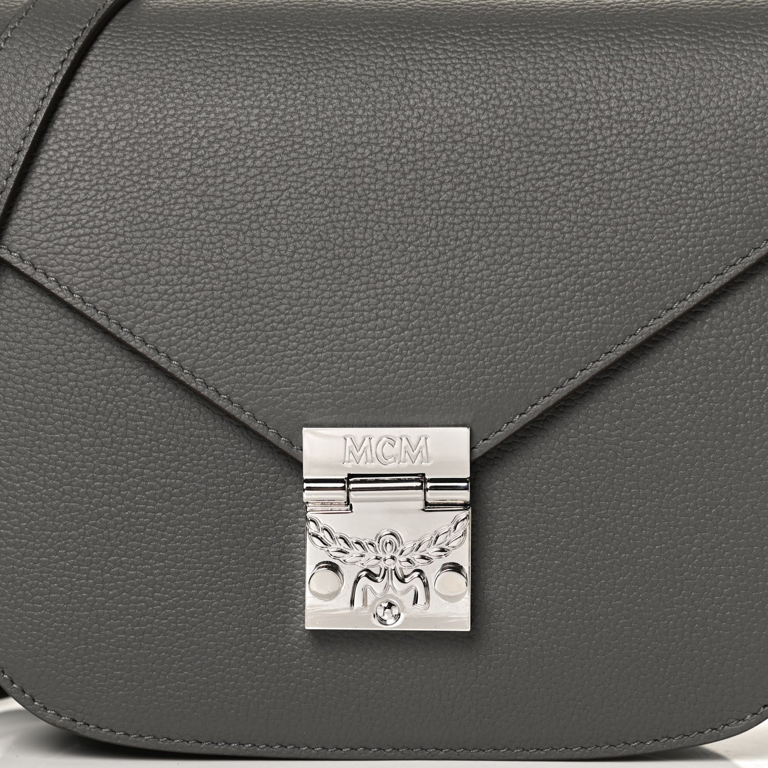 MCM Park Avenue Calfskin Small Patricia Crossbody Bag Charcoal 9 of 13
