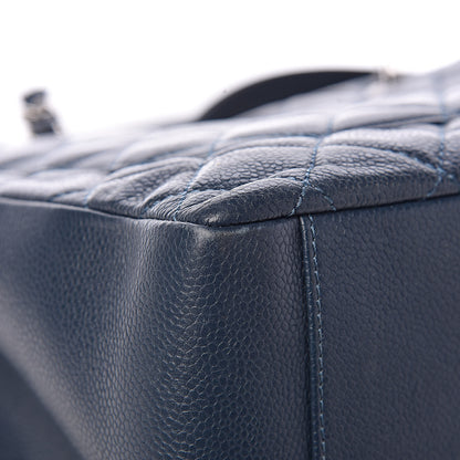 Chanel Caviar Quilted Grand Shopping Tote GST Dark Blue 11 of 14
