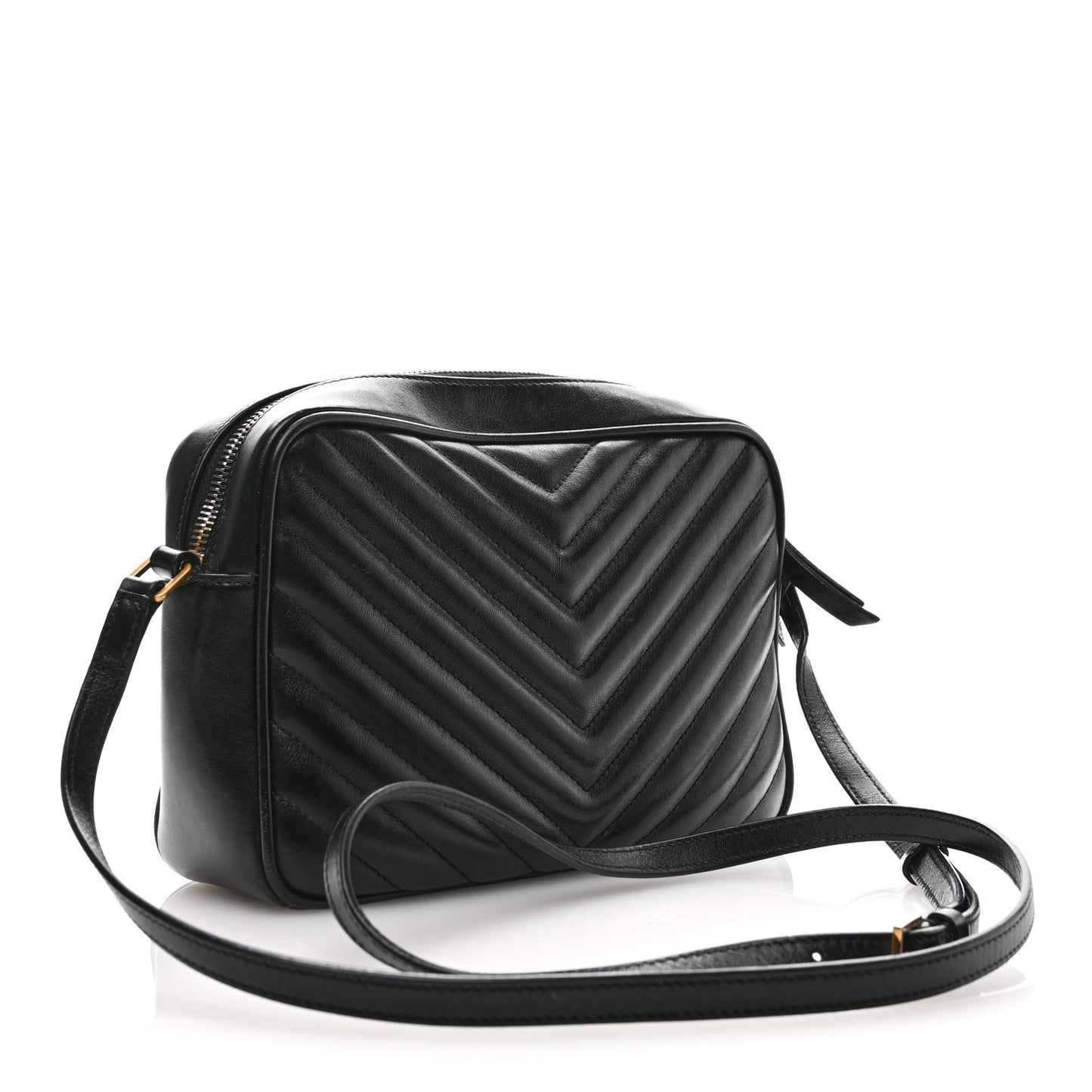Calfskin Matelasse Monogram Lou Camera Bag Black