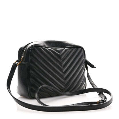 Saint Laurent Calfskin Matelasse Monogram Lou Camera Bag Black 3 of 14