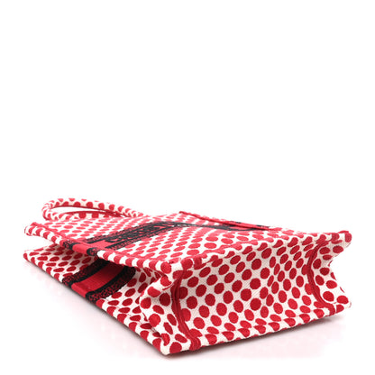 Christian Dior Canvas DiorAmour Dots Vertical Book Tote Red 4 of 10