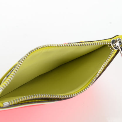 Christian Dior Bullcalf Tri-Color Diorissimo Card Holder Vert Acide 5 of 7