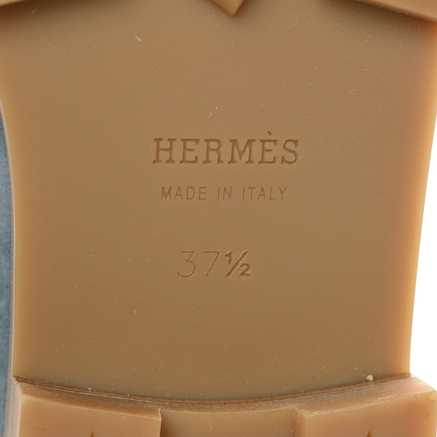 Hermes Suede Goatskin Womens Faubourg Loafers 37.5 Bleu Pinede 8 of 9