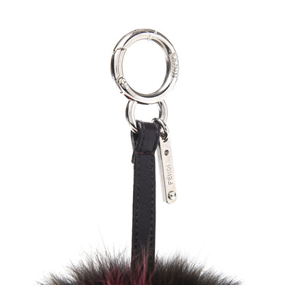 Fendi Fox Fur Shiny Nappa Bi-Color G ABCharm Bag Charm Moro Rosso Chiaro 5 of 5