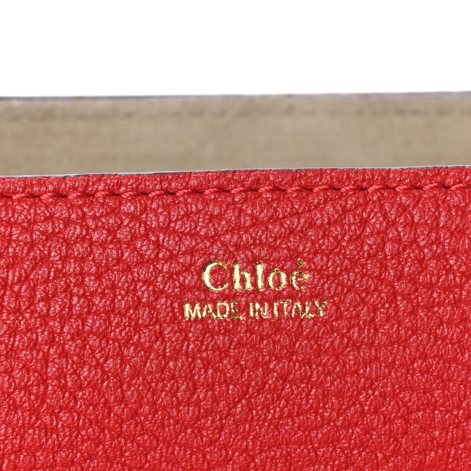 Chloe Grained Lambskin Drew Shoulder Bag Plaid Red 8 of 8