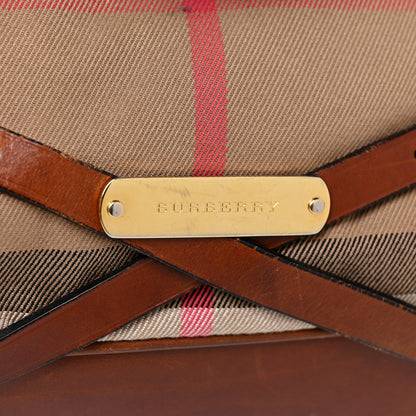 Burberry House Check Bridle Calfskin Medium Gosford Hobo Dark Tan 19 of 22