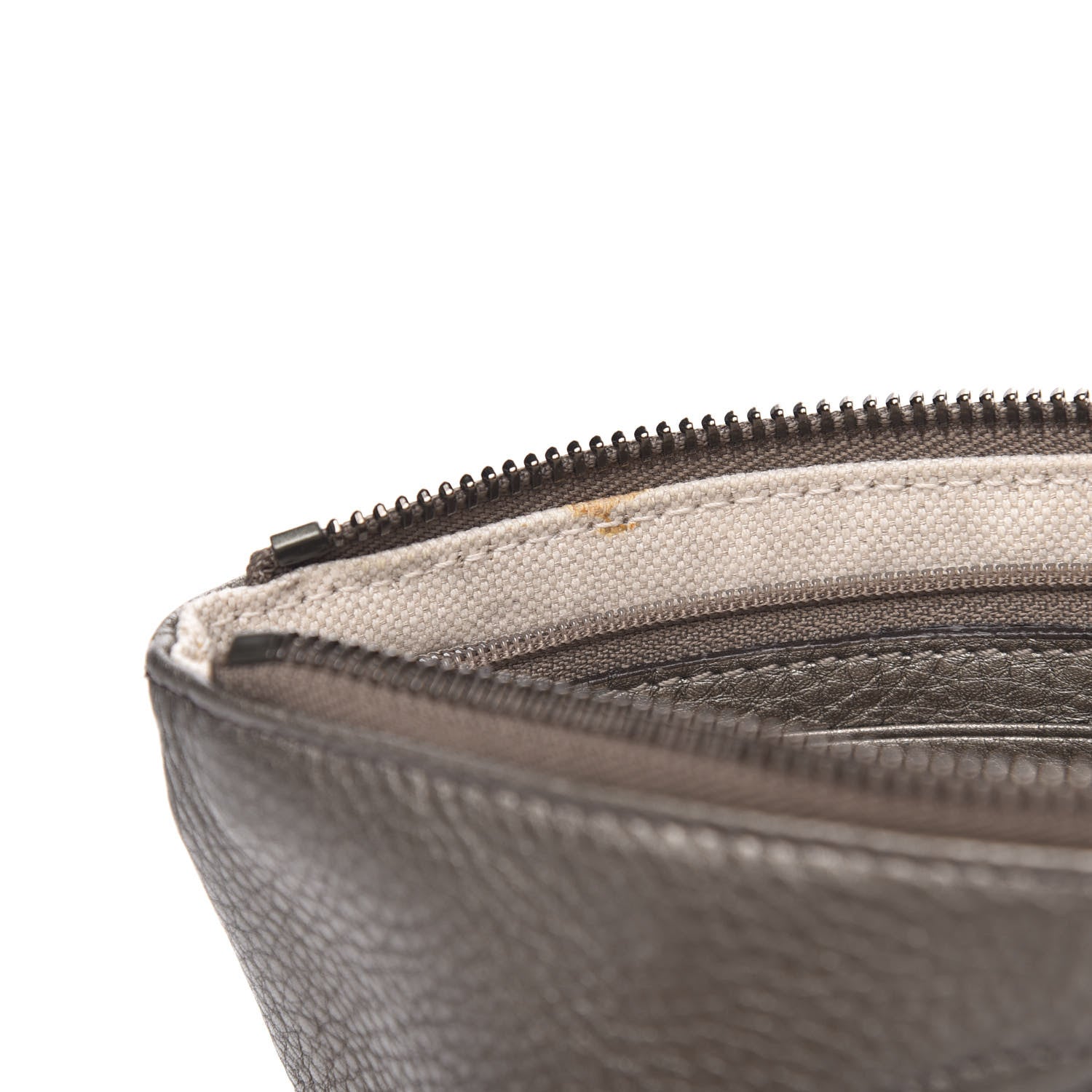 Gucci Metallic Pebbled Calfskin Soho Wristlet Sasso 10 of 11