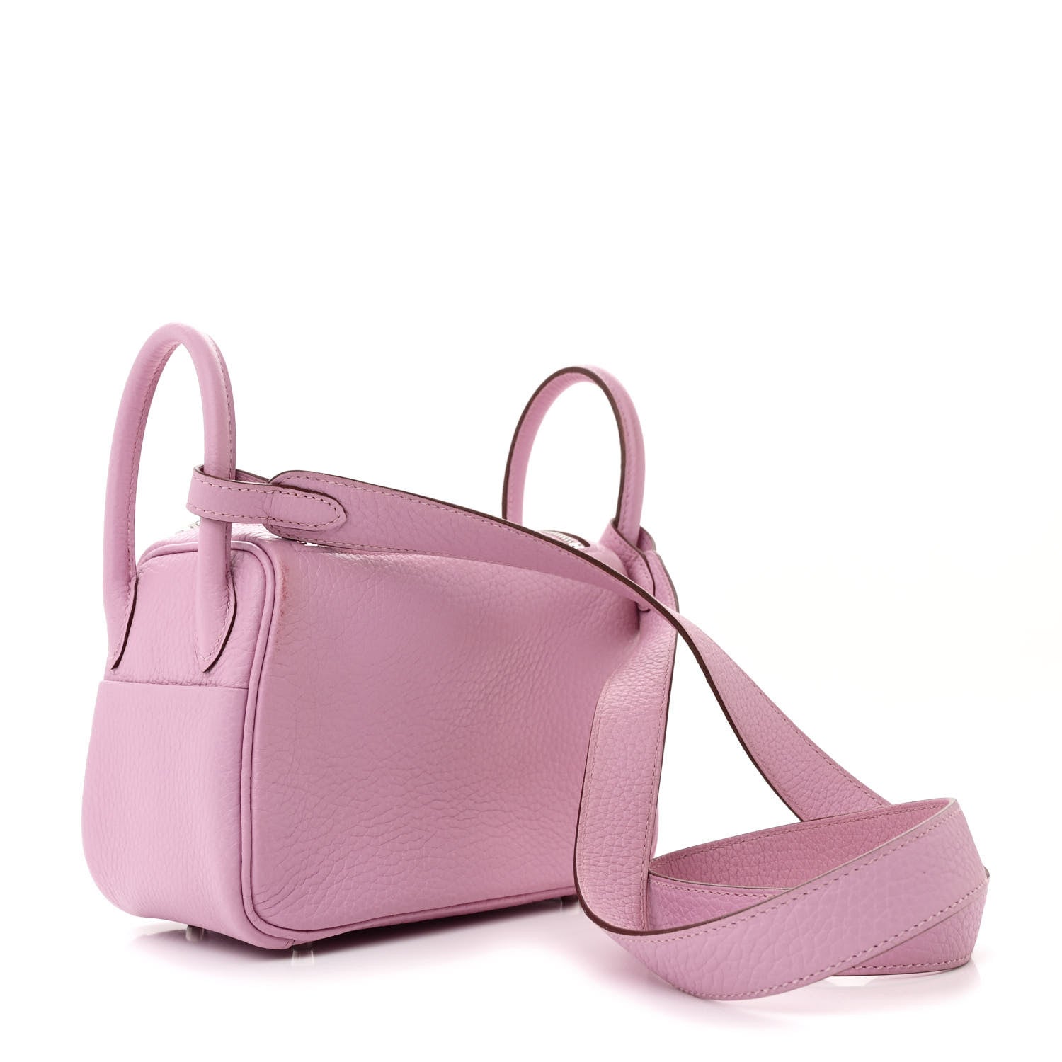 Hermes Taurillon Clemence Mini Lindy 20 Mauve Sylvestre 3 of 15