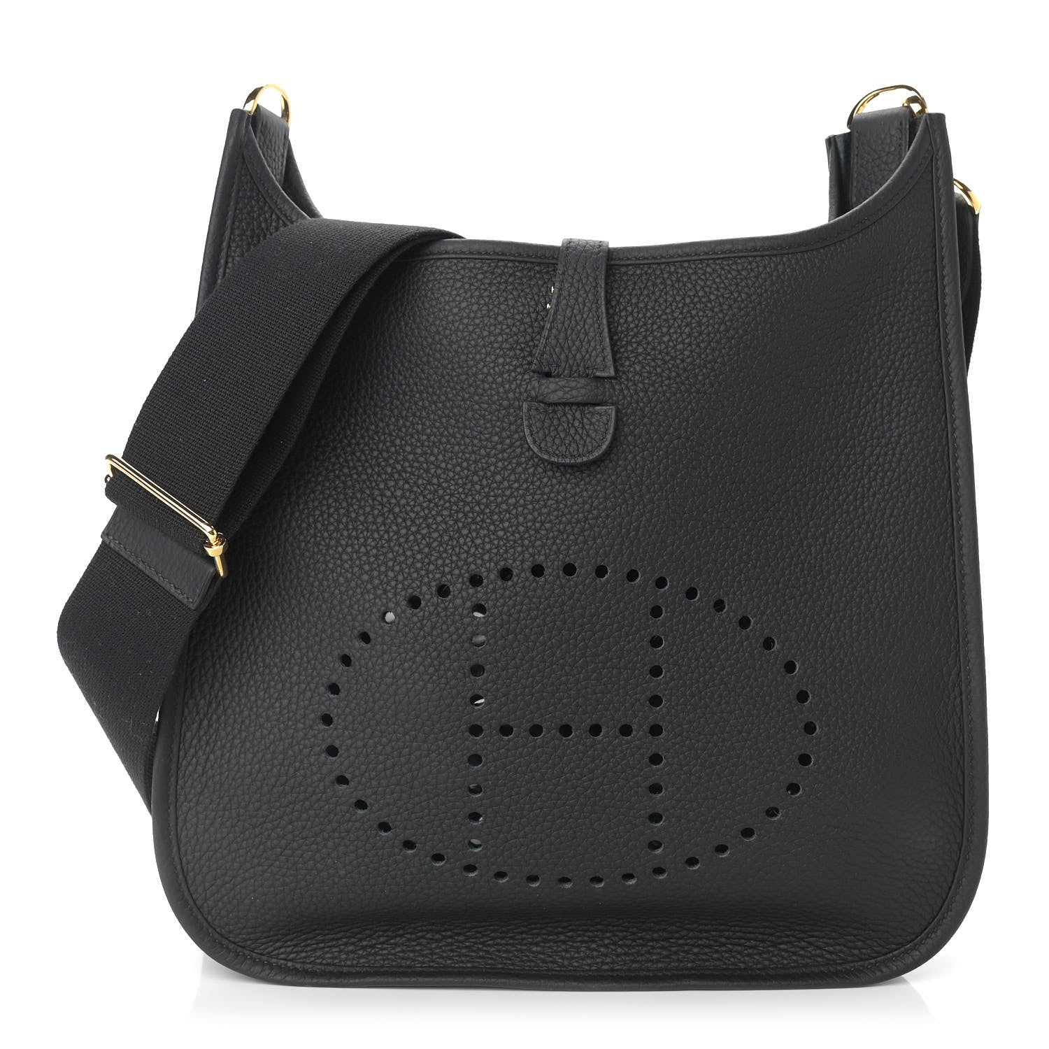 Hermes Taurillon Clemence Evelyne III PM Black 1 of 9