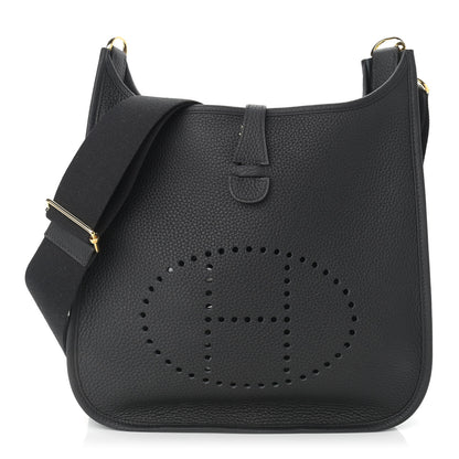 Hermes Taurillon Clemence Evelyne III PM Black 1 of 9