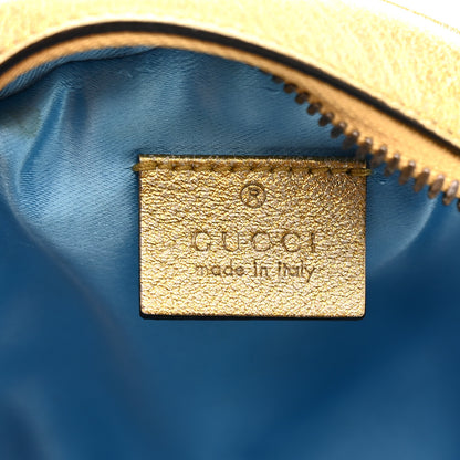 Gucci Metallic Nappa Matelasse Heart Mini GG Marmont Round Shoulder Bag Oro Vecchio Rosa 6 of 11