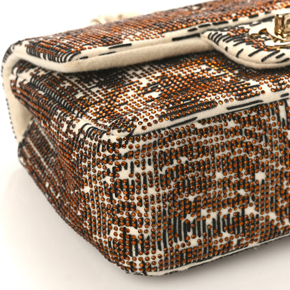 Chanel Felt Crystal Mini Rectangular Flap Beige Multicolor 8 of 9