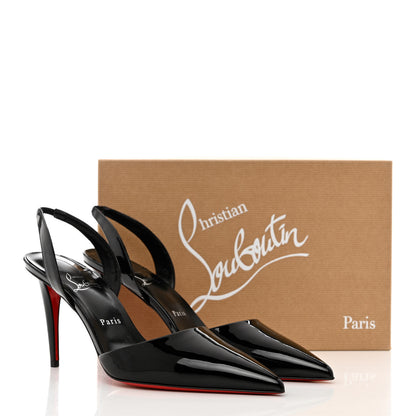 Christian Louboutin Patent Astrid Sling 85 Pumps 40.5 Black 8 of 8