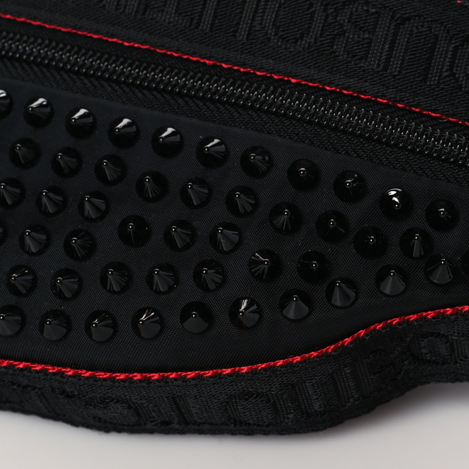 Christian Louboutin Calfskin Spiked Paris NYC Belt Bag Black 9 of 9