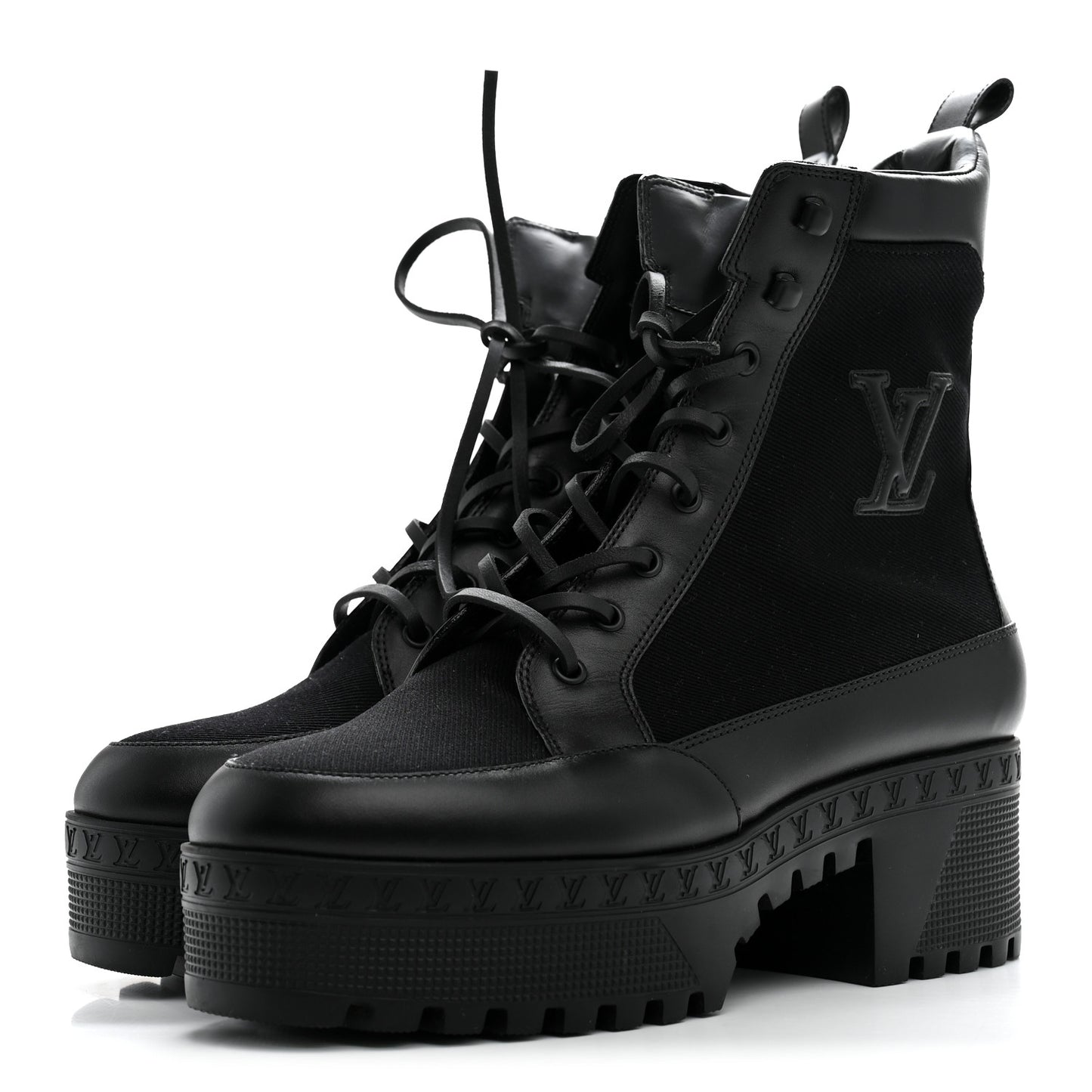 Canvas Laureate Platform Desert Boots 41 Black