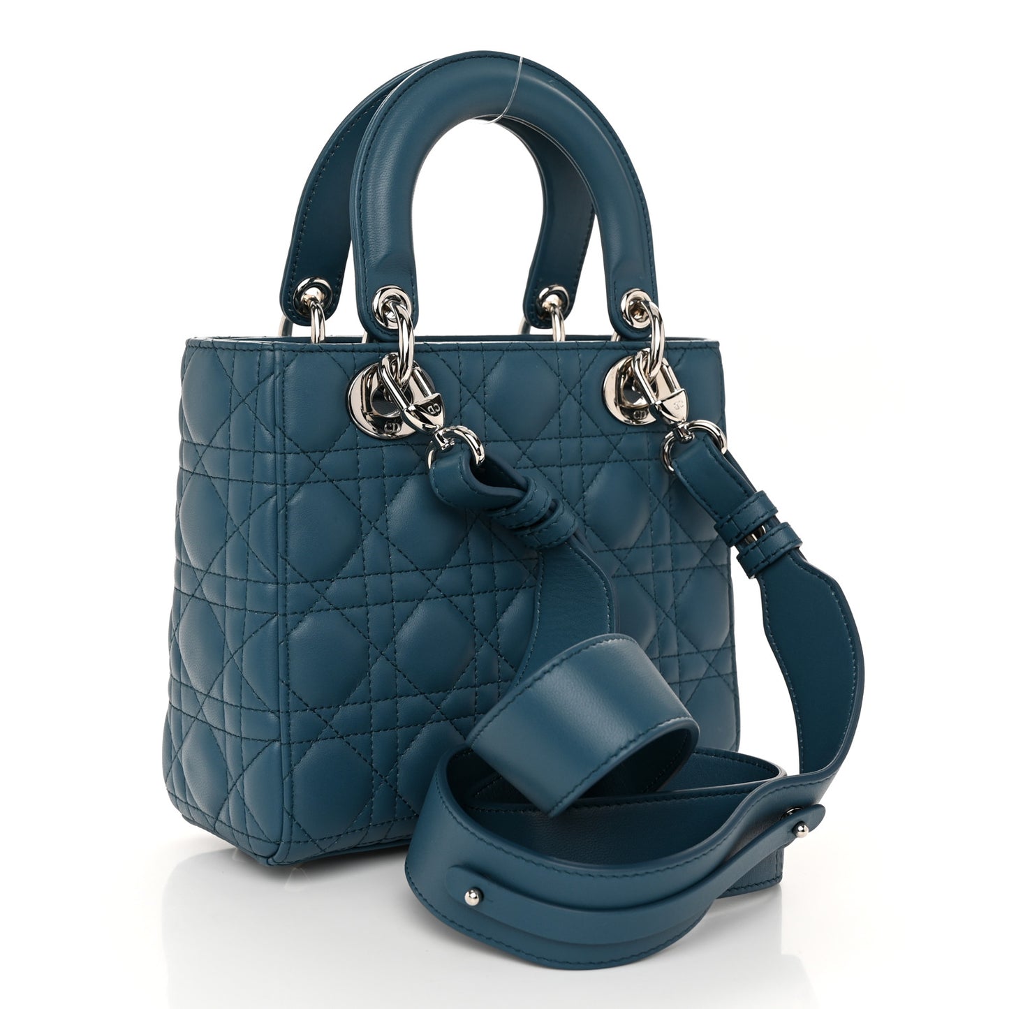Lambskin Cannage Small My ABCDior Lady Dior Blue