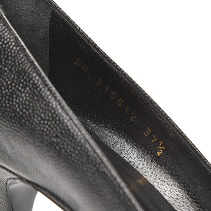 Saint Laurent Vernigolf Tribute Two 80 Platform Pumps 37.5 Black 8 of 9