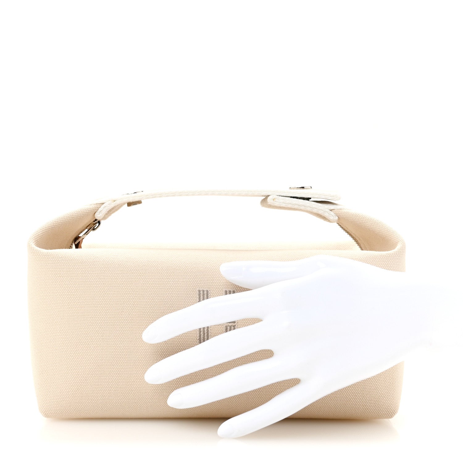 Hermes Canvas Small Bride-A-Brac Pouch Natural 2 of 7