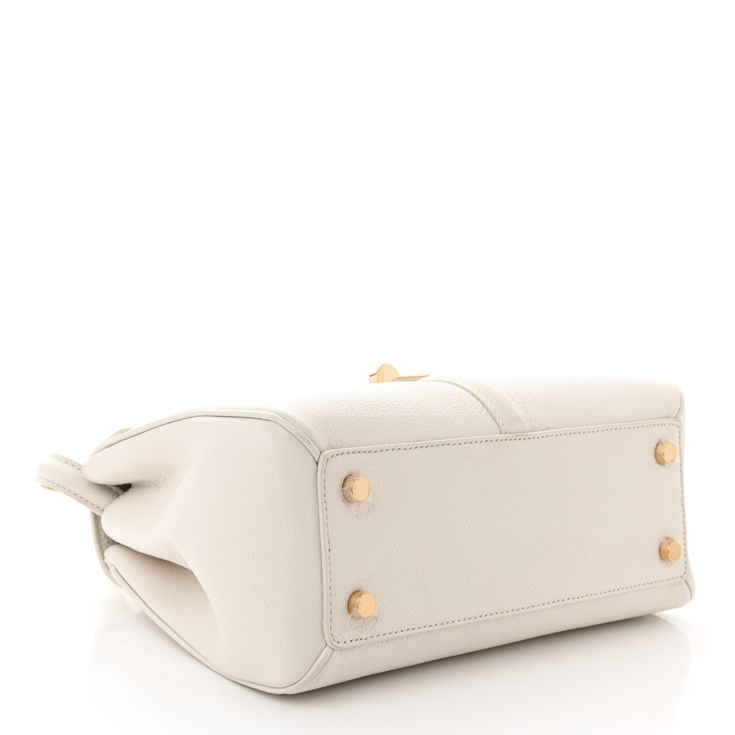 Celine Grained Calfskin Small 16 Top Handle Bag White 4 of 14