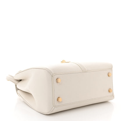 Celine Grained Calfskin Small 16 Top Handle Bag White 4 of 14