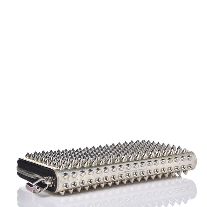 Christian Louboutin Metallic Specchio Panettone Spiked Zip Around Wallet Gold 4 of 7