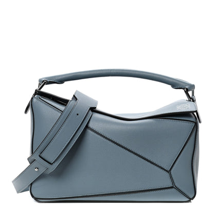 Loewe Calfskin Medium Puzzle Bag Stone Blue 1 of 5