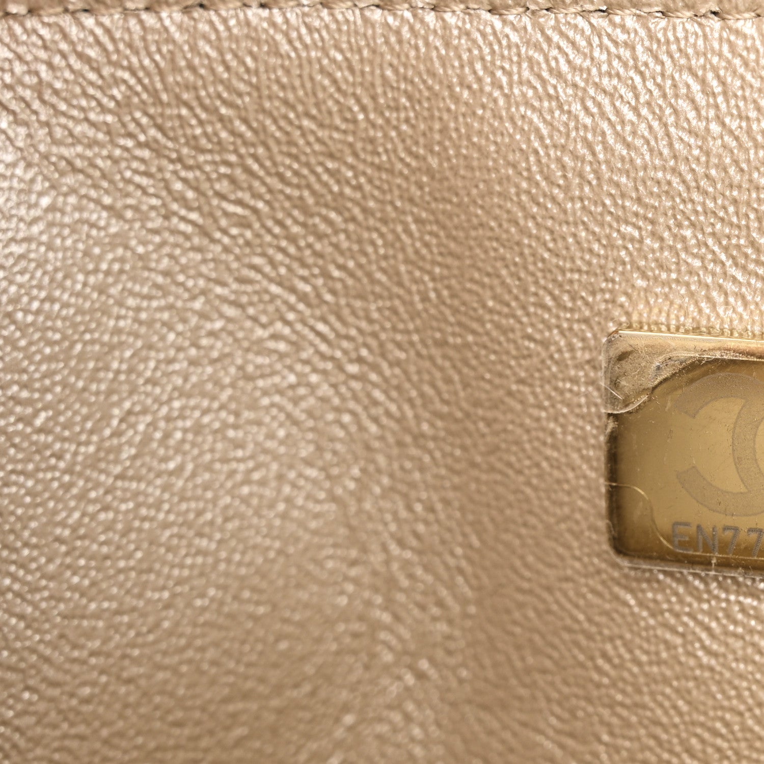 Chanel Metallic Goatskin Quilted Mini Rectangular Flap Gold 7 of 11