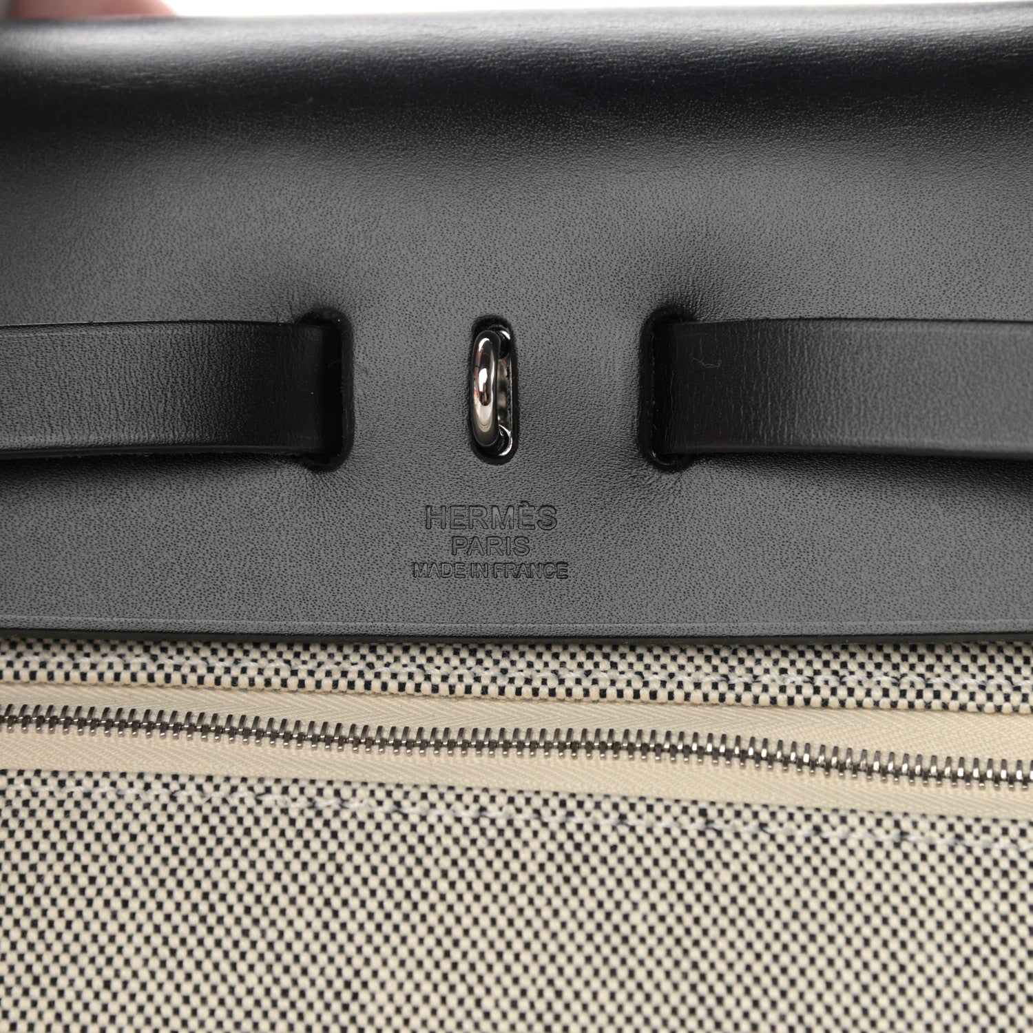 Hermes Vache Hunter Toile H Pegase Pop Herbag Zip Retourne 31 PM Bleu Indigo Ecru Black 7 of 13