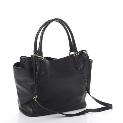 Prada Vitello Daino Side Pocket Tote Nero Black 4 of 11