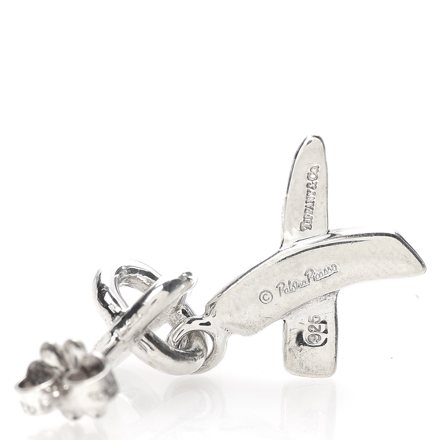 Tiffany Sterling Silver Paloma Picasso Graffiti X Dangle Earrings 4 of 4