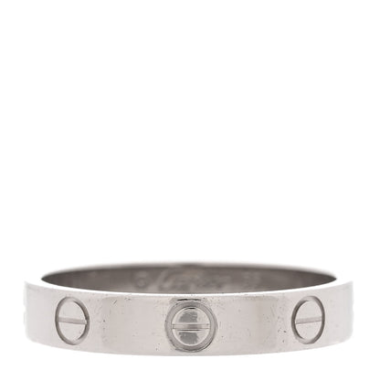 Cartier 18K White Gold 3.5mm LOVE Wedding Band Ring 55 7.25 1 of 4