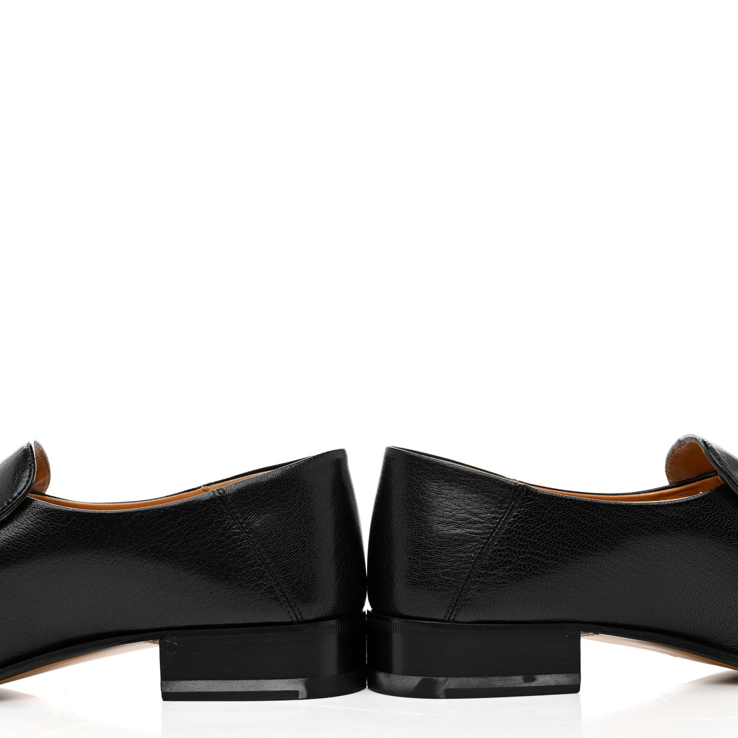 Goatskin Womens Horsebit Mid-Heel Loafers 40 Black