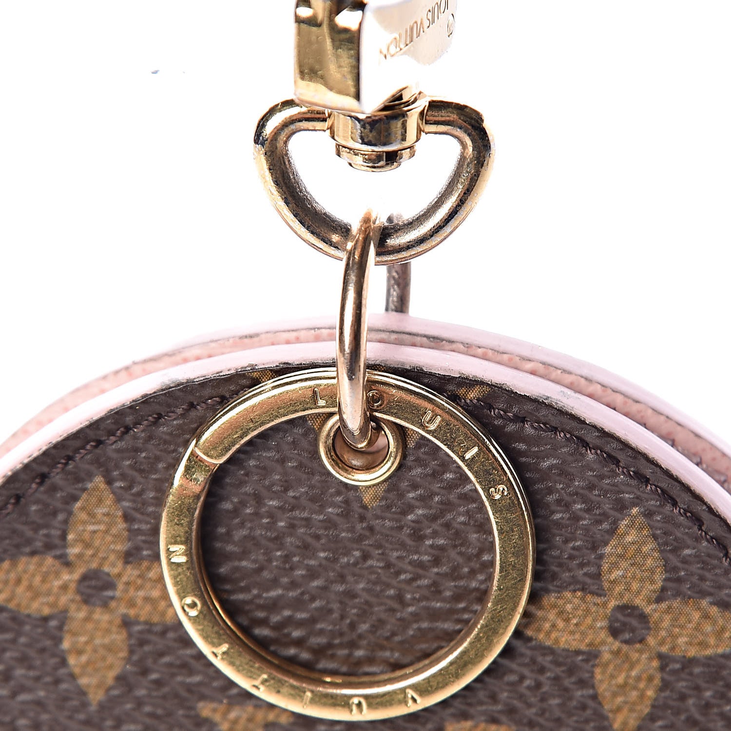 Louis Vuitton Monogram LV Mirror Bag Charm Key Holder Rose Ballerine 3 of 7