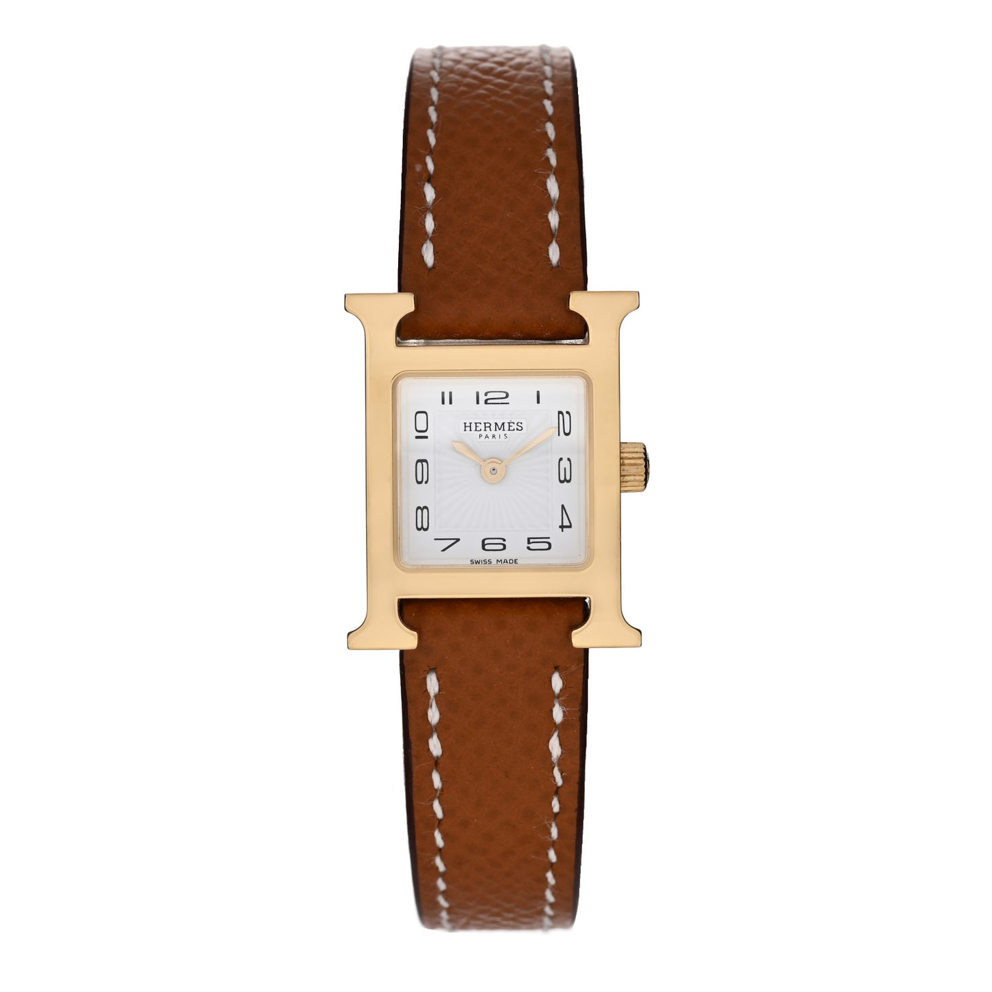 Stainless Steel Epsom 17.2mm Heure H Hour Quartz Watch Gold
