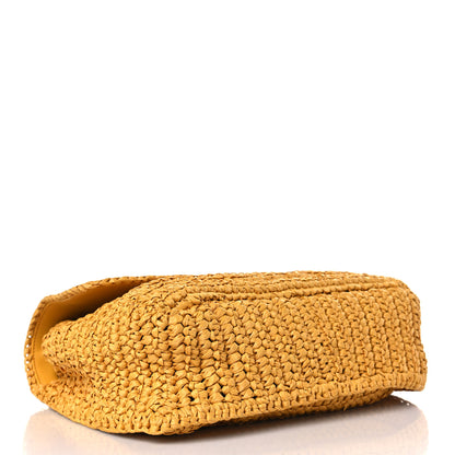Saint Laurent Raffia Calfskin Monogram Medium Niki Chain Satchel Wheat 4 of 11