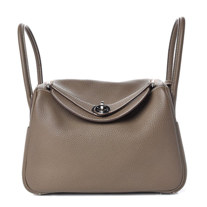 Hermes Taurillon Clemence Lindy 26 Etoupe 1 of 8