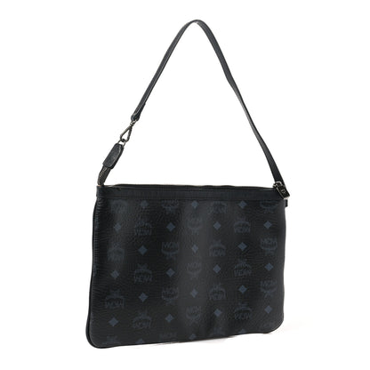MCM Visetos Liz Shopper Tote Pouch Black 2 of 8