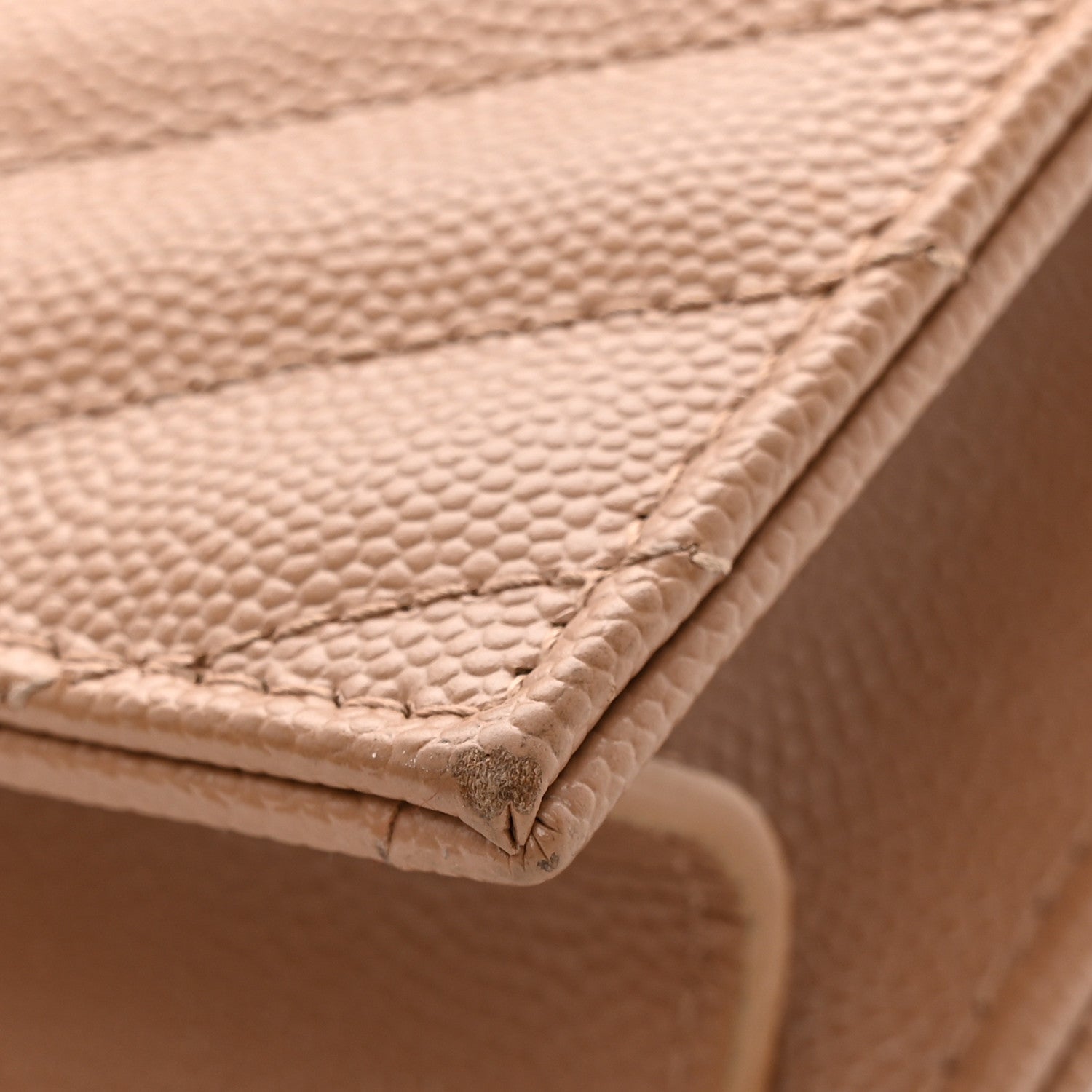 Saint Laurent Grain De Poudre Matelasse Chevron Monogram Envelope Chain Wallet Cork 11 of 12