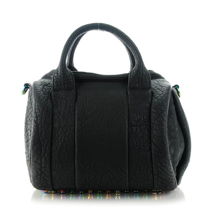 Alexander Wang Pebbled Lambskin Rockie Black Iridescent Hardware 1 of 8