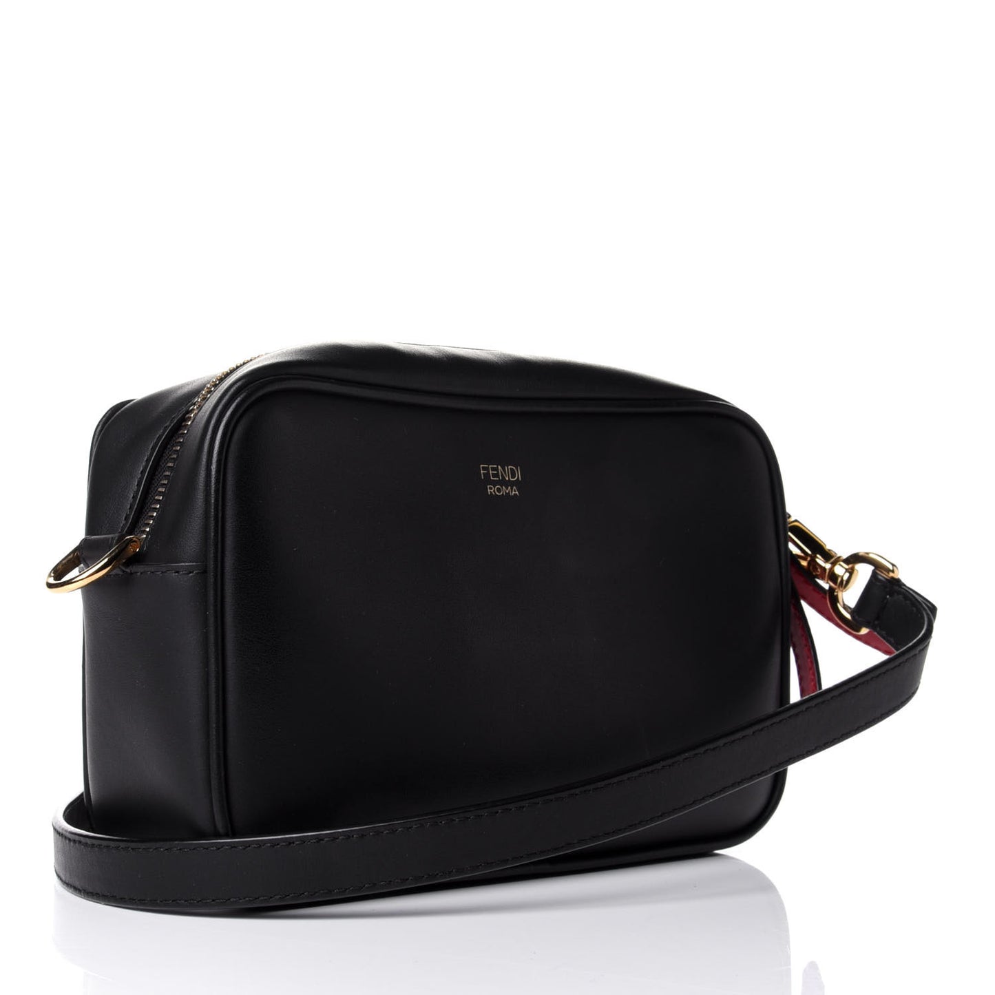 Vitello Century Bi-Color FF 1974 Embossed Mini Camera Case Maya Black
