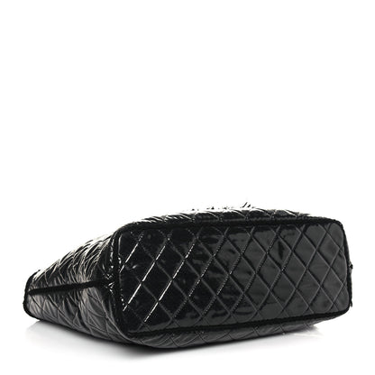Chanel Vinyl Quilted Large Funny Tweed Tote Black 4 of 15