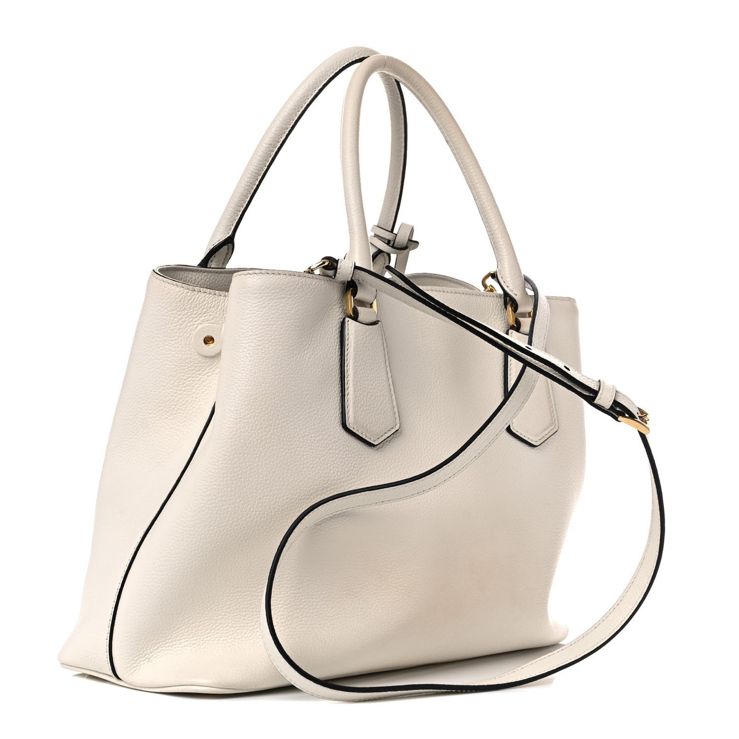 Vitello Daino Shoulder Bag White