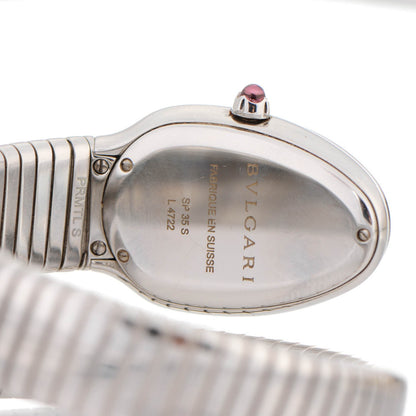 Bulgari Stainless Steel Diamond Bezel 35mm Serpenti Tubogas Quartz Watch 4 of 5