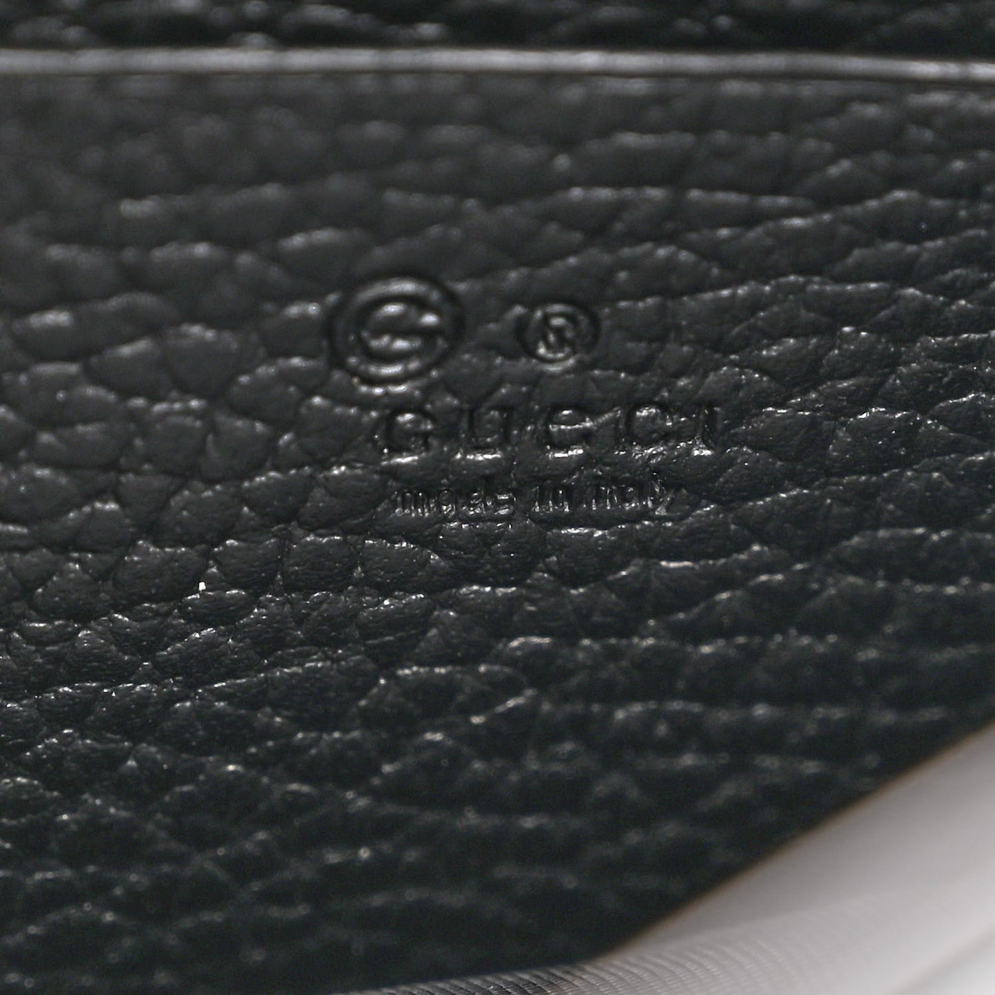 Dollar Calfskin Interlocking G Chain Wallet Black
