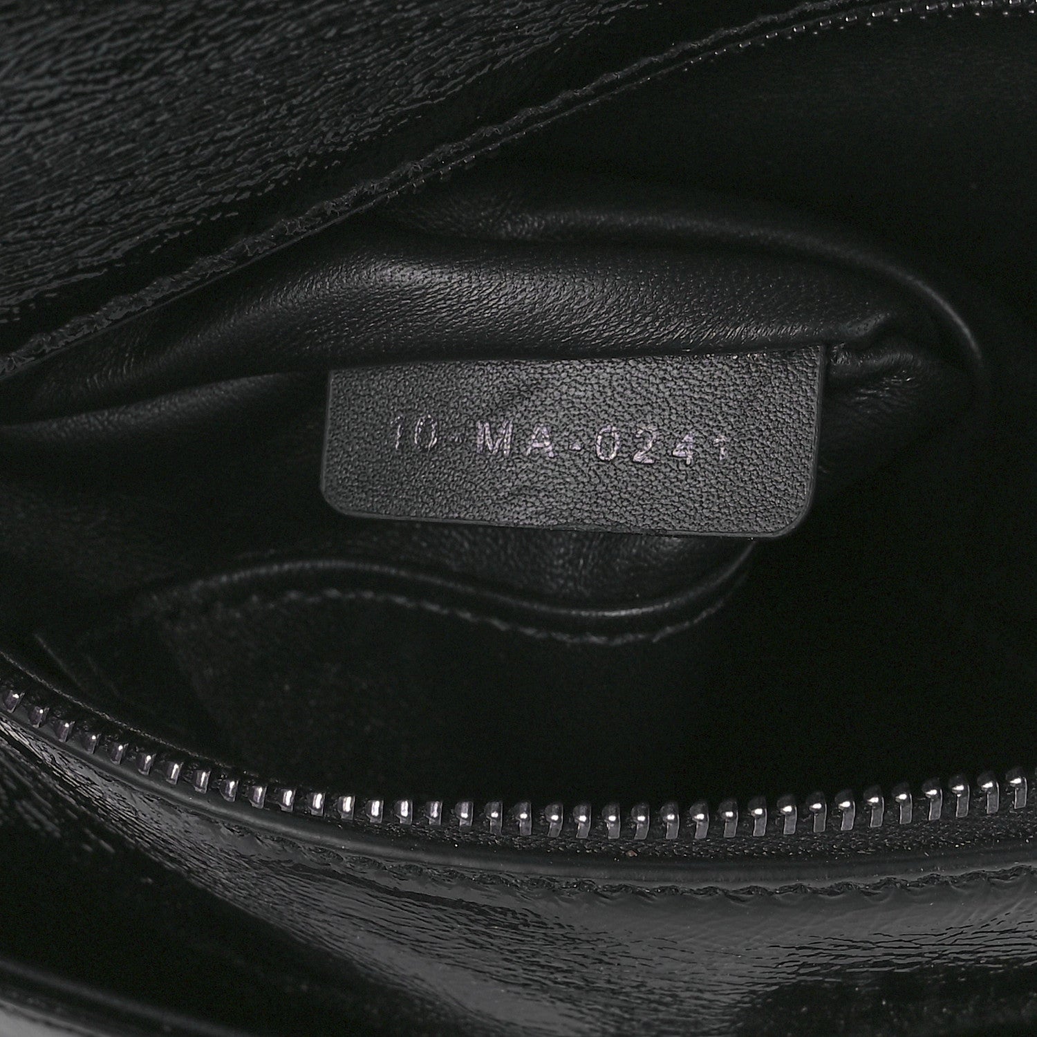 Christian Dior Crinkled Patent Lambskin Medium Diordouble Chain Bag Black 5 of 10