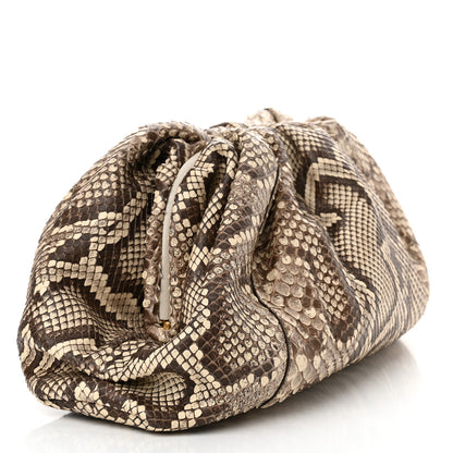 Bottega Veneta Python The Pouch Oversized Clutch Naturale 2 of 6