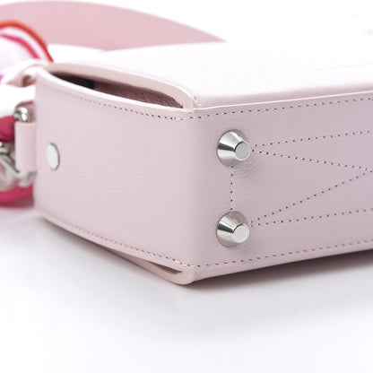 Alexander McQueen Calfskin Silk Scarf Box Shoulder Bag 16 Baby Pink Ivory 9 of 11