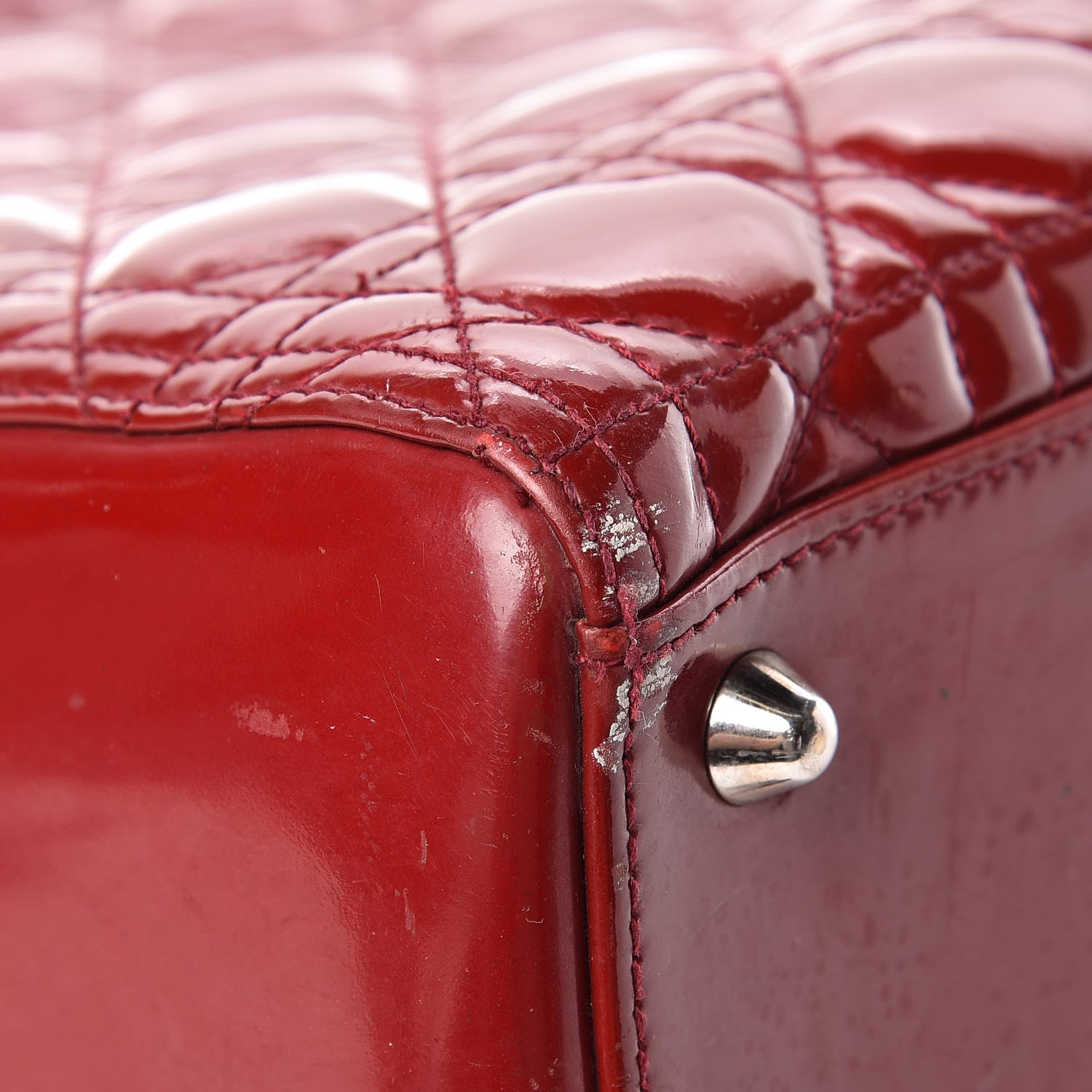 Christian Dior Patent Cannage Large Lady Dior Red 11 of 30