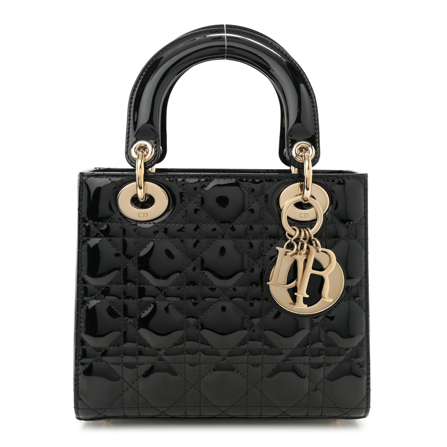 Christian Dior Patent Cannage Small Lady Dior Black 1 of 11