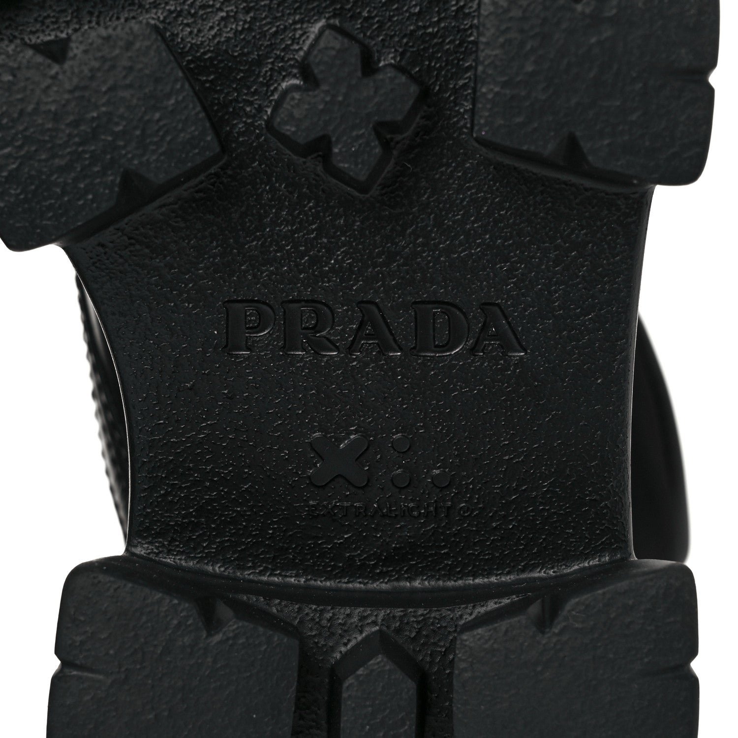 Prada Spazzolato Rois Re-Nylon Metal Triangle Logo Monolith Pouch Pocket 55mm Boots 39.5 Black 12 of 12